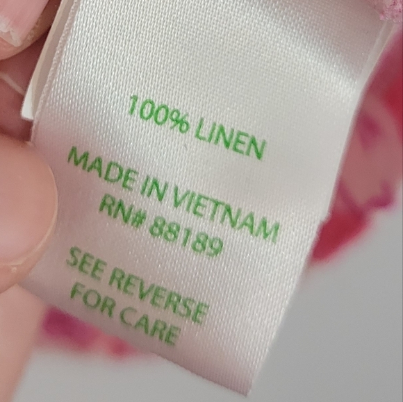 Lilly Pulitzer linen Duvel dolman sleeve top in "rule breakers" print - Picture 7 of 7